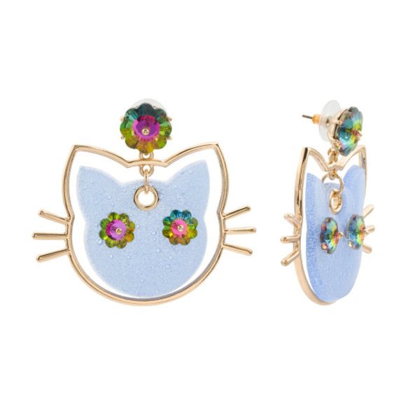 Betsey Johnson KITTY JELLY EARRINGS - Picture 4 of 5